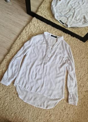 Шифонова блуза біла