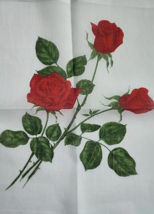 Коллекционный носовой платочек с розами fisba stoffels, швейцария