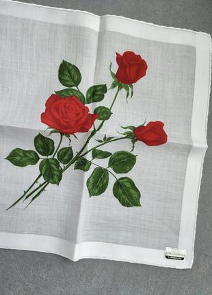 Коллекционный носовой платочек с розами fisba stoffels, швейцария