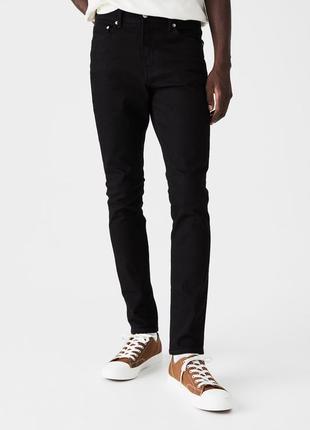 Skinny jeans h&m облягаючі джинси чорні чоловічі фірмові базові трендові