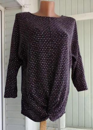 Трикотажная блуза с люрексом большого размера батал