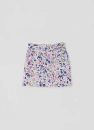 Мини юбка в цветочный принт pull & bear