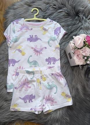 Невероятная качественная прикольная пижама домашний комплект костюм для дома и сна для девочки 3/4р f&amp;f