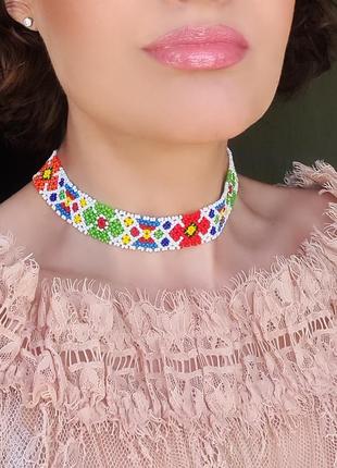 Стрічковий ґердан покуття «снятинщина» білий