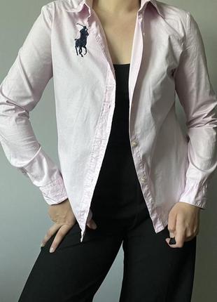 Светло-розовая рубашка polo (оригинал )