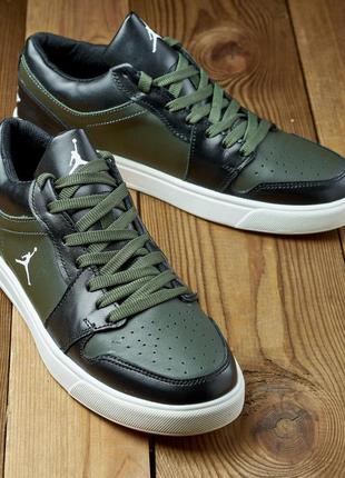 Чоловічі шкіряні кросівки у стилі jordan натуральна шкіра