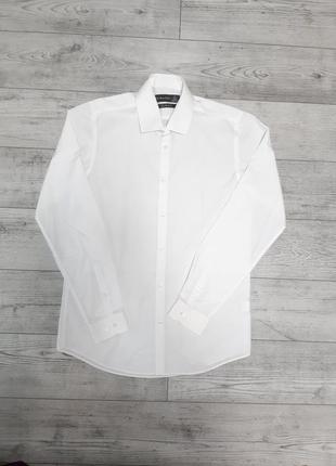 Сорочка рубашка чоловіча біла довгий рукав р 44 бренд "primark"