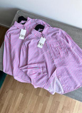 Сорочка zara | рубашка зара | сорочка в полоску
