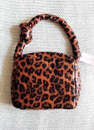 Новая мягкая леопардовая сумочка