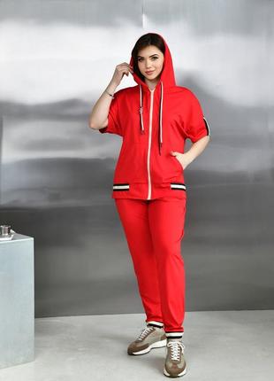 Легкий костюм в спортивному стилі 48-58 розмірів. 1773582