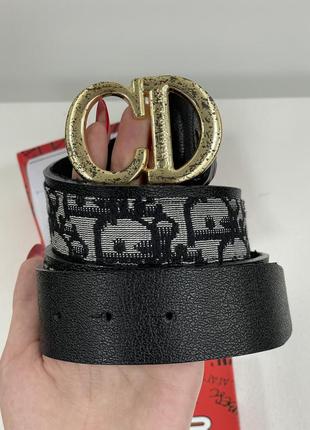 ❌ christian dior textile belt black/gold