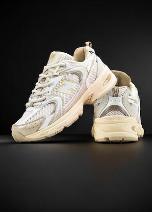 Классные женские кроссовки в стиле new balance 530 beige angora бежевые