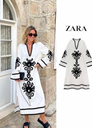 Платье-вышиванка в стиле zara
