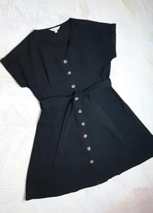 💝2+1=4 шикарна чорна лляна базова сукня плаття міді на гудзиках betty kay, розмір 48 - 50