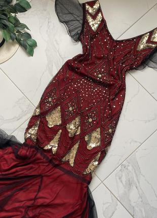 Длинное, вечернее платье в стиле гетсби, 20х годов