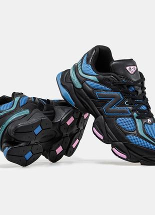 Кроссовки в стиле new balance 9060 black blue