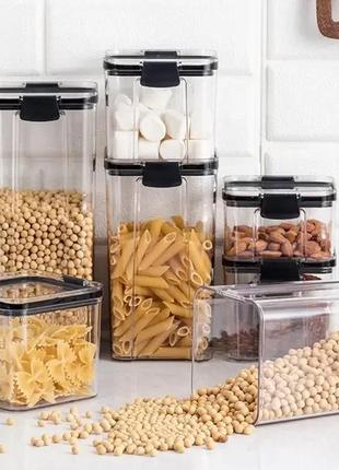 Органайзеры для кухни food storage container 5 контейнеров | набор пластиковых контейнеров для круп