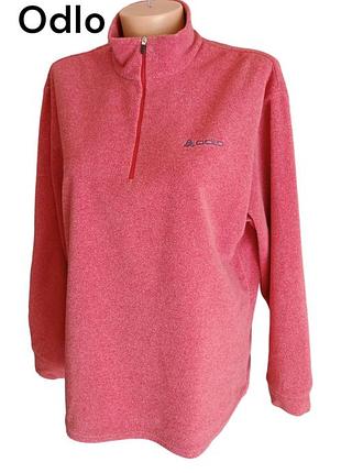 Оригинальная бордовая кофта бренда odlo флис