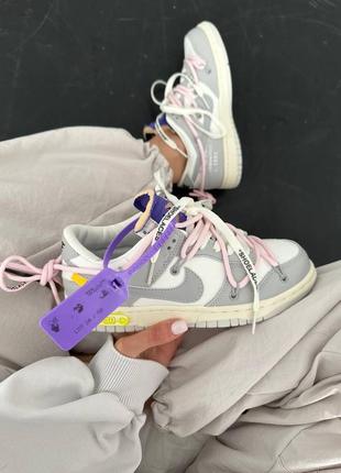 Женские кроссовки nike sb dunk x off white &lt;unk&gt; lot premium.