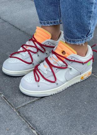 Кроссовки nike dunk low off-white lot 35