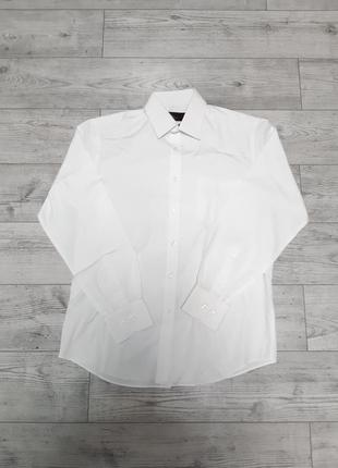 Сорочка рубашка чоловіча біла довгий рукав р 46 бренд "marks& spencer"