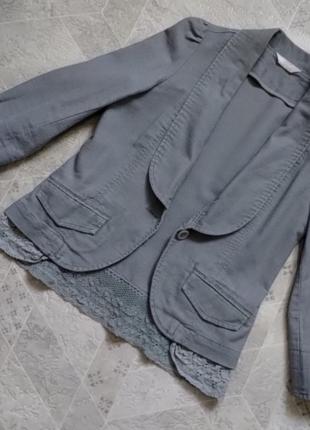 Льняной пиджак жакет xs s