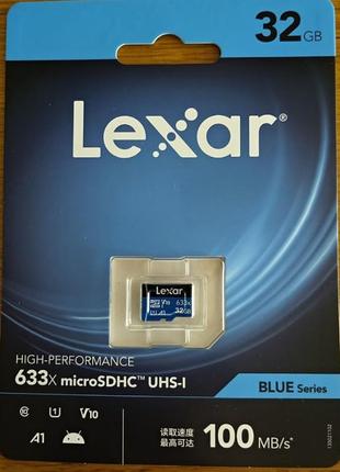 Карта памяти lexar class 10 a1 microsd card 32gb