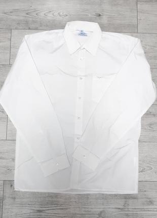 Сорочка рубашка чоловіча біла довгий рукав р 44 бренд "hunter"
