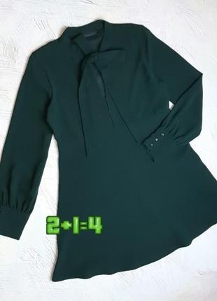 💝2+1=4 шикарное насыщенно-зеленое приталенное платье zara, размер 44 - 46