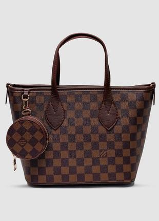 Стильна фірмова жіноча сумка на кожен день зручна жіноча сумка louis vuitton small neverfull damier ebene canvas pm сумка шопер