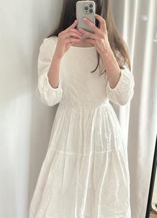 Літнє трендове біле плаття reserved котон розмір с