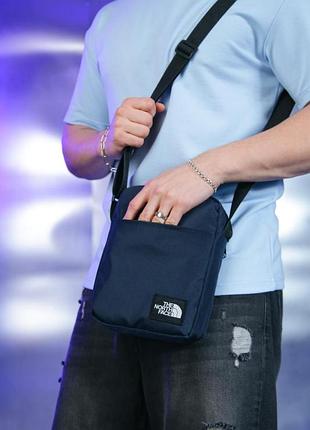 Барсетка the north face синя сумка через плече tnf