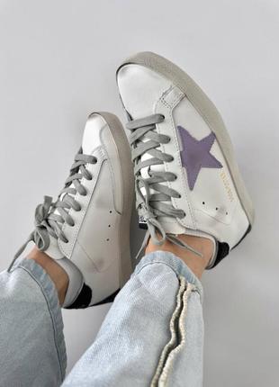 Женские кеды golden goose ( ggdb ) superstar lilac premium.