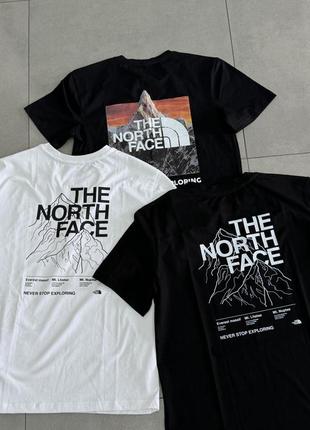 Чоловіча брендова футболка the north face з принтом годи xs-xxl