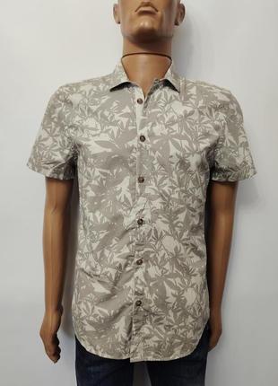 Стильная летняя мужская рубашка slim fit devred, франция, р.xs/s