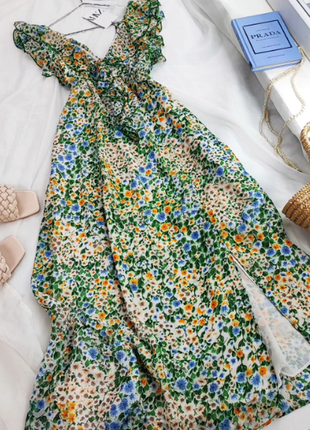 Чудова квіткова сукня з шифону zara
