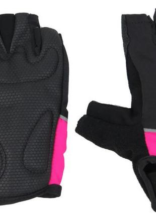 Женские перчатки для спорта, велоперчатки crivit черные с розовым1 фото