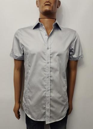 Стильная летняя мужская рубашка slim fit devred, франция, р.xs/s