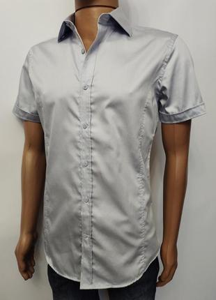 Стильная летняя мужская рубашка slim fit devred, франция, р.xs/s