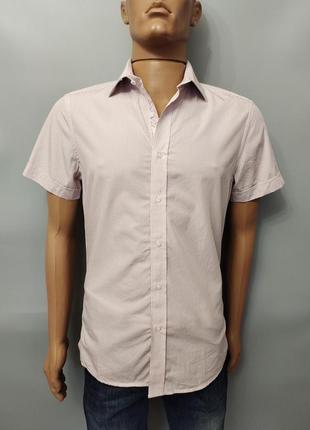Стильна літня чоловіча сорочка slim fit devred, франція, р.xs/s