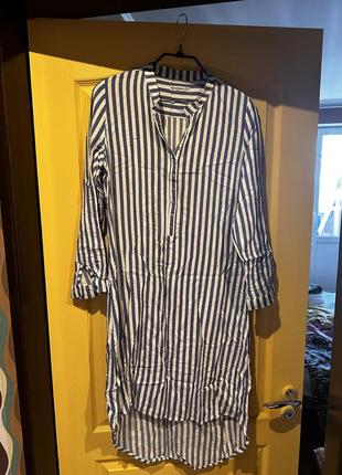 Вискозное платье в полоску