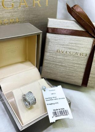 Серебряный кулон подвеска шарм бусина на цепь браслет булгари bulgari бочонок камни логотип классика стильное тренд серебро проба 925 новое с биркой