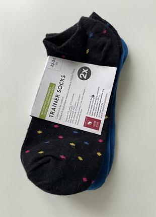 Короткі бавовняні шкарпетки lidl упаковка 2 пари