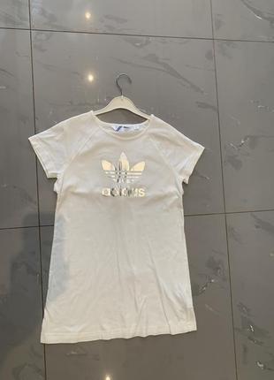 Футболка белая l3v3l adidas