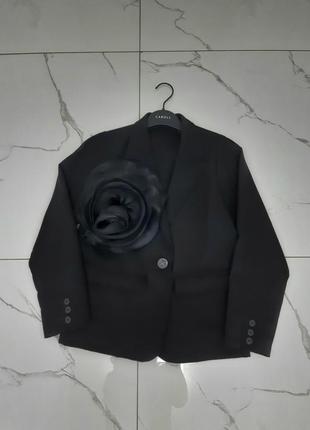 Подростковый пиджак &lt;unk&gt; блейзер свободного кроя с объемной розой