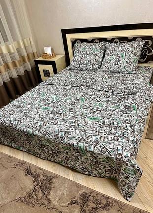 Постільна білизна «долари»4 фото