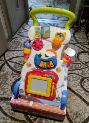 Дитячі розвивальні музичні каталки-ходунки з ігровою панеллю huanger
