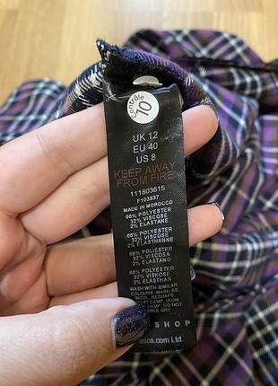 Сарафан в клітинку міді з розрізом topshop