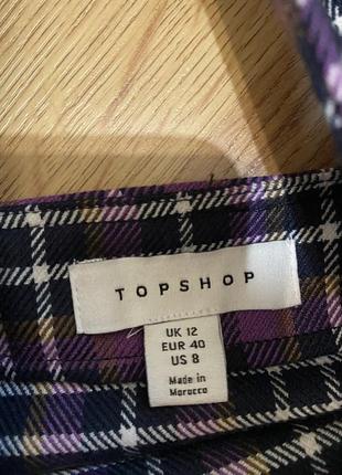 Сарафан в клітинку міді з розрізом topshop