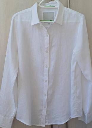 Рубашка 100% лен,  идеальное  состояние, 42 размер, брендова - швеция